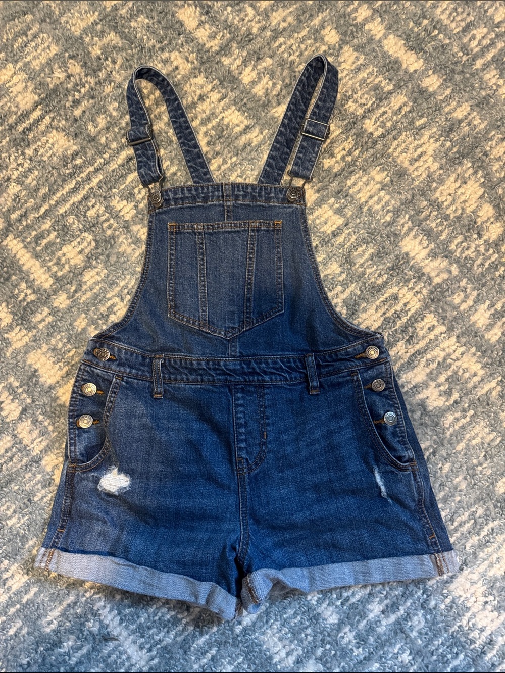 Old Navy Dark Blue Denim Short Overalls